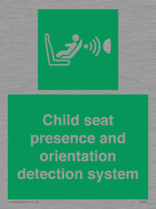 Child seat presence and orientation detection system