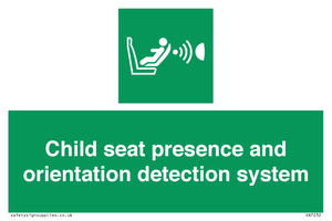 Child seat presence and orientation detection system