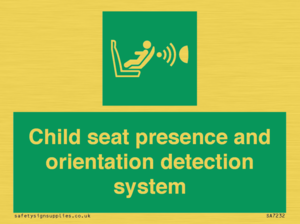 Child seat presence and orientation detection system