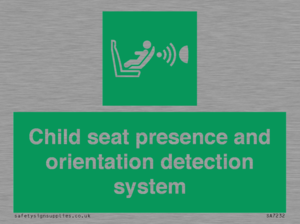 Child seat presence and orientation detection system