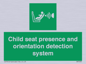 Child seat presence and orientation detection system