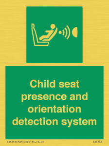 Child seat presence and orientation detection system