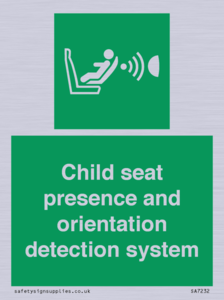 Child seat presence and orientation detection system