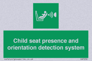 Child seat presence and orientation detection system
