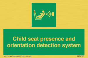 Child seat presence and orientation detection system
