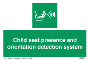 Child seat presence and orientation detection system
