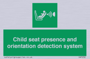 Child seat presence and orientation detection system
