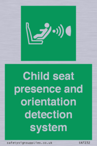 Child seat presence and orientation detection system