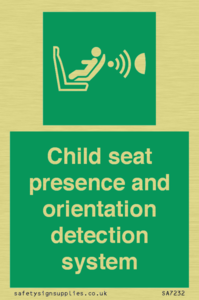 Child seat presence and orientation detection system
