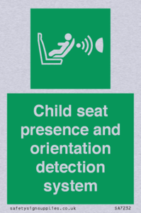 Child seat presence and orientation detection system
