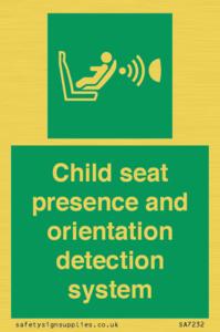 Child seat presence and orientation detection system