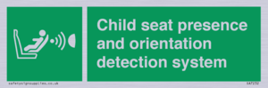 Child seat presence and orientation detection system