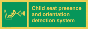 Child seat presence and orientation detection system
