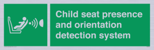 Child seat presence and orientation detection system