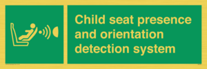 Child seat presence and orientation detection system