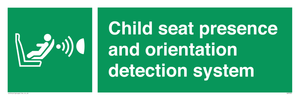 Child seat presence and orientation detection system