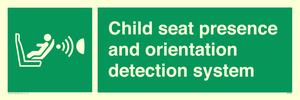Child seat presence and orientation detection system