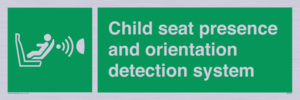 Child seat presence and orientation detection system