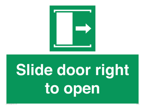 Slide door right to open