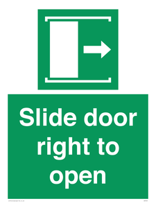 Slide door right to open