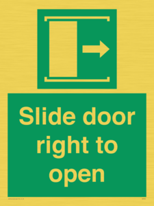 Slide door right to open