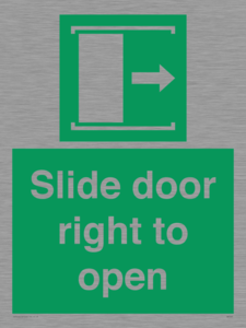 Slide door right to open