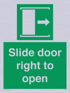 Slide door right to open