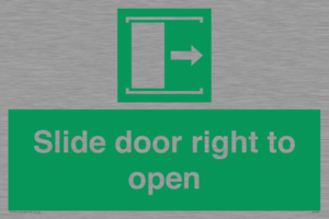 Slide door right to open