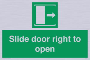 Slide door right to open