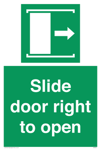 Slide door right to open