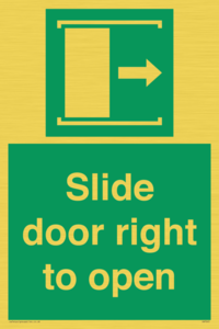 Slide door right to open