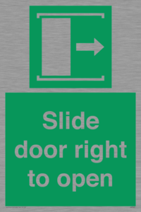 Slide door right to open