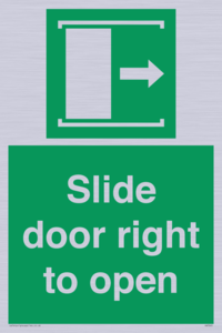 Slide door right to open