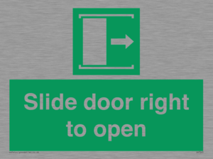 Slide door right to open