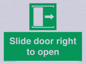 Slide door right to open