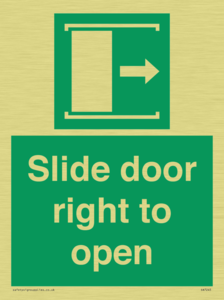 Slide door right to open