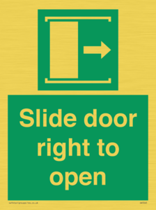 Slide door right to open