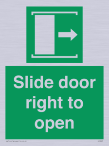 Slide door right to open