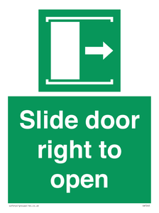 Slide door right to open