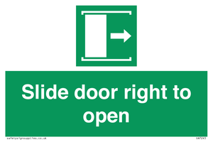 Slide door right to open