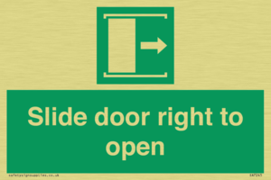 Slide door right to open