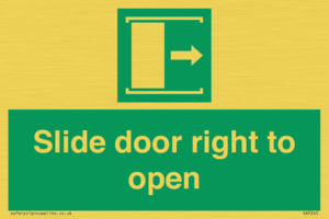 Slide door right to open
