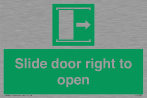 Slide door right to open