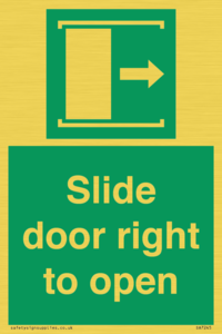 Slide door right to open