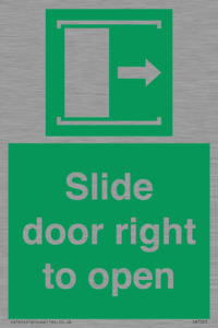 Slide door right to open