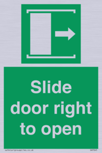 Slide door right to open