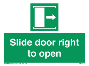 Slide door right to open