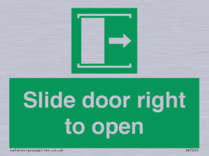 Slide door right to open
