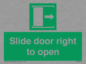 Slide door right to open