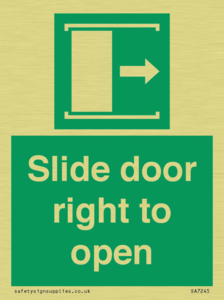 Slide door right to open